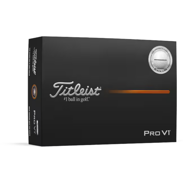 Titleist Pro V1 2025 Black AIM Performance White Golf Balls