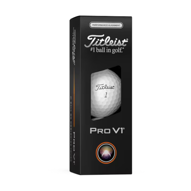 Titleist Pro V1 2025 Black AIM Performance White Golf Balls