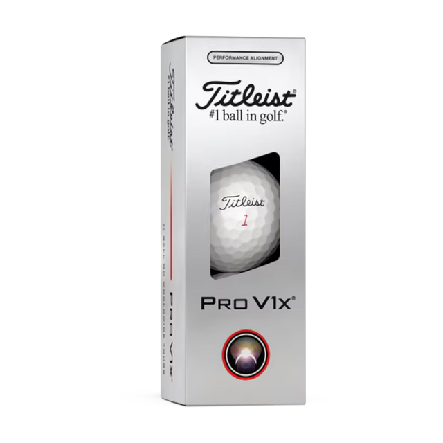 Titleist Pro V1x 2025 Black AIM Performance White Golf Balls