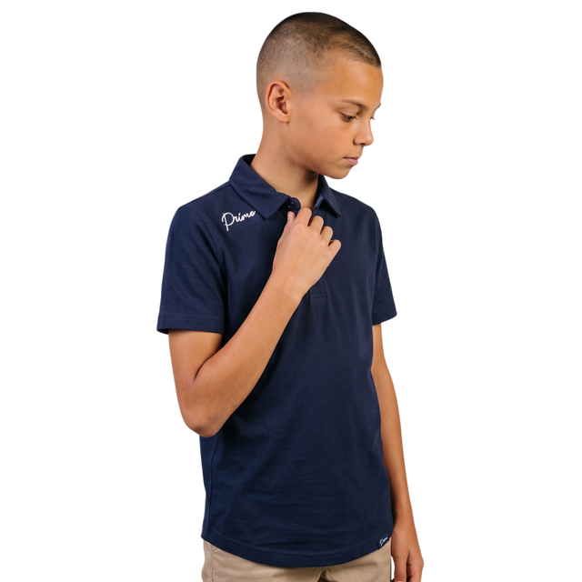 Primo Youth Boy's Navy Classic Polo
