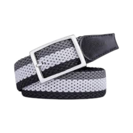 Bea Active Woven Stretch Belt Grey/Wht/Blk - One Golf