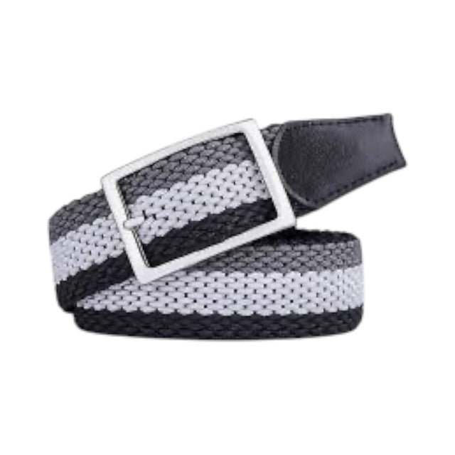 Bea Active Woven Stretch Belt Grey/Wht/Blk - One Golf