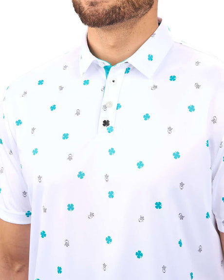 Black Clover Tweet White Polo - One Golf
