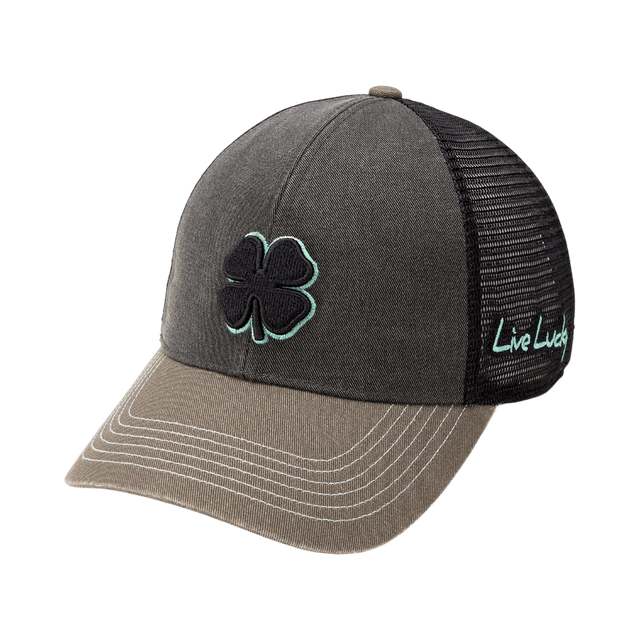 Black Clover Two Tone Vintage Age 37 Charcoal/Brown Cap - One Golf
