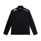 J.Lindeberg Leon Quarter Zip Black Mid Layer