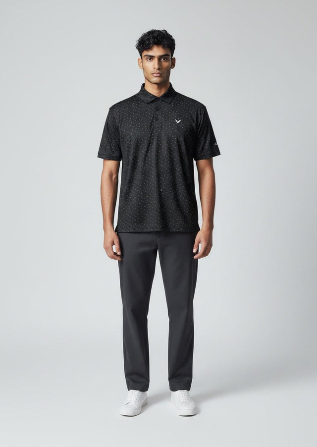 Callaway Chev Print Cavair Black Shirt - One Golf