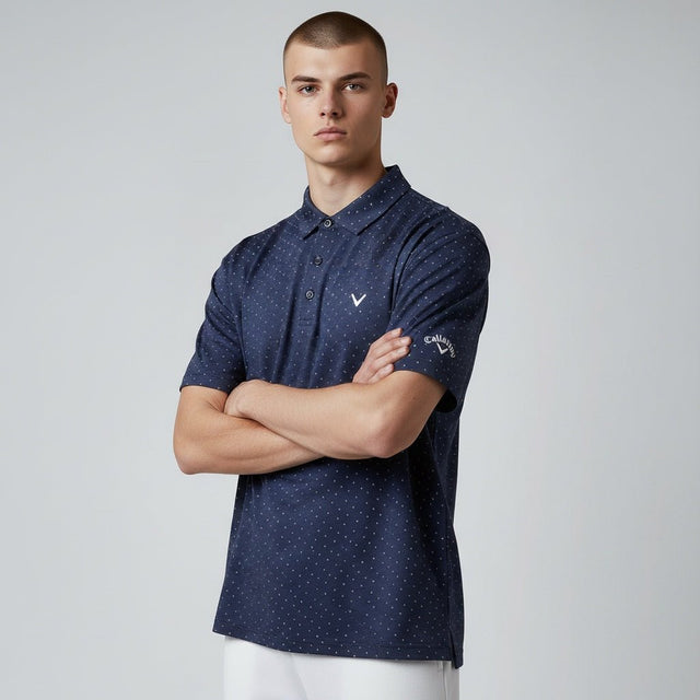 Callaway Chev Print Peacock Shirt - One Golf
