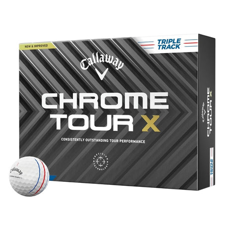 Callaway Chrome Tour X Triple Track White Golf Balls - One Golf