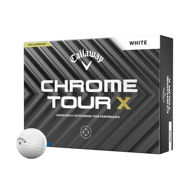 Callaway Chrome Tour X White Golf Balls - One Golf