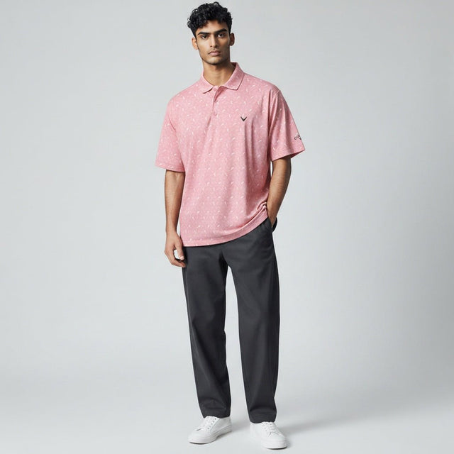 Callaway Dolphin Text Pink Shirt - One Golf