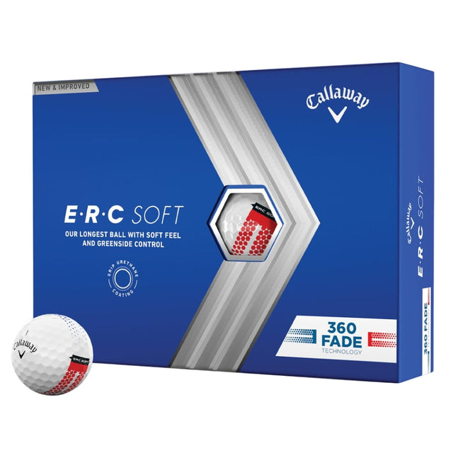 Callaway E.R.C Soft 360º Fade White Golf Balls - One Golf
