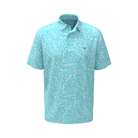Callaway Floral Print Blue Shirt - One Golf