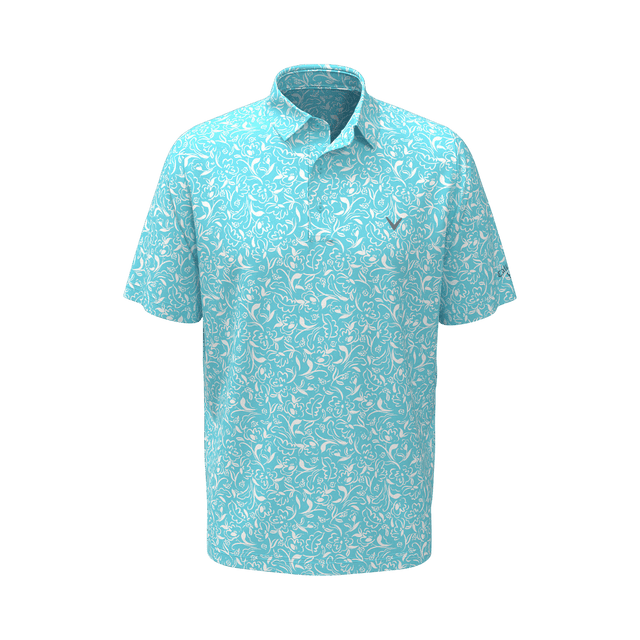 Callaway Floral Print Blue Shirt - One Golf