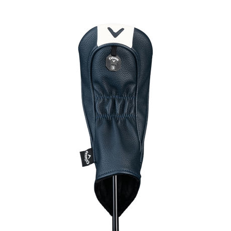 Callaway Premium Navy/White Wood Cover - One Golf