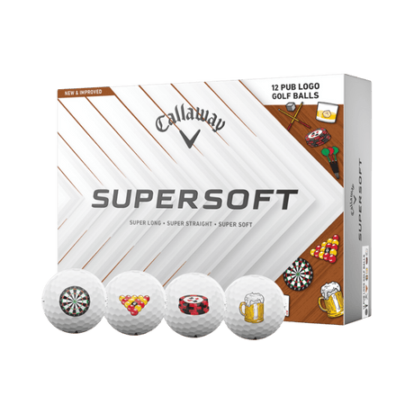 Callaway Supersoft White Pub Logo Golf Balls - One Golf