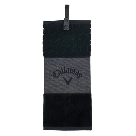 Callaway Tri-Fold Black Towel - One Golf
