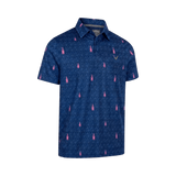 Callaway Whiskey Print Blue Shirt - One Golf