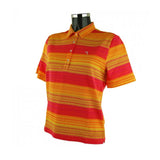 Chervo Orange Stripe Green Collar Polo
