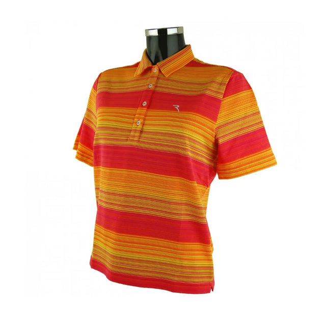 Chervo Orange Stripe Green Collar Polo