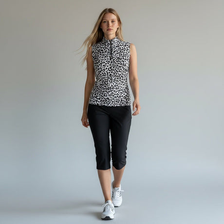 Custom Apparel Ladies Cheetah Chic Sleeveless Shirt - One Golf