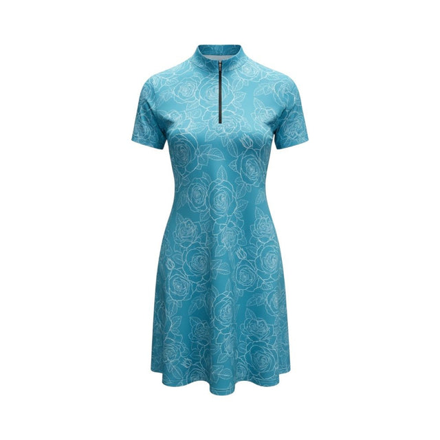 Custom Apparel Ladies Funky Blue/White Floral Dress - One Golf