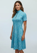 Custom Apparel Ladies Funky Blue/White Floral Dress - One Golf