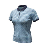 Cutter and Buck Argyle Mulit Navy Ladies Shirt - One Golf