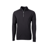 Cutter and Buck Mens Adapt Black Half Zip
