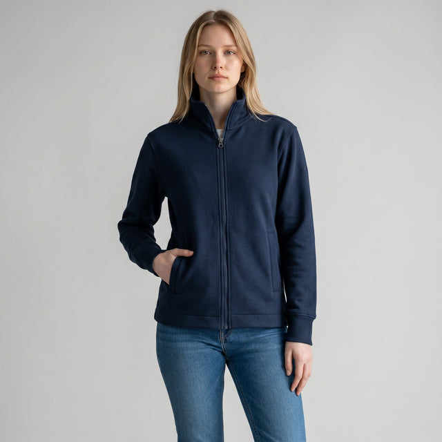 Cutter and Buck Eco Roam Navy Full Zip Womens Jacket - One Golf