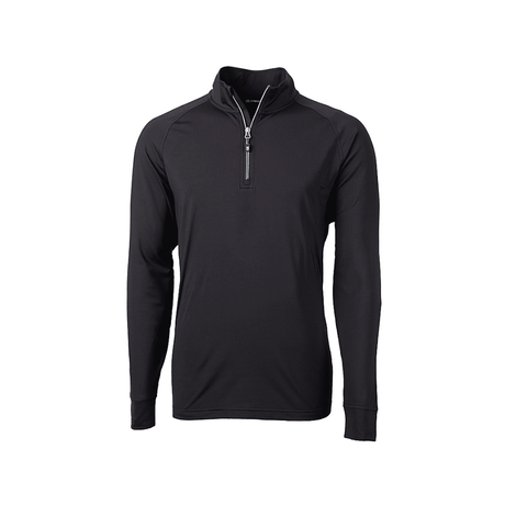 Cutter and Buck Mens Adapt Black Half Zip - One Golf