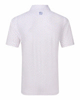 FootJoy Bounce Print Pique White/Hibiscus/Flint Polo - One Golf