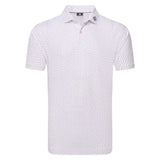 FootJoy Bounce Print Pique White/Hibiscus/Flint Polo - One Golf