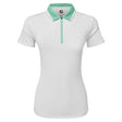 FootJoy Colour Block White/Mint Ladies Polo Shirt - One Golf