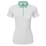 FootJoy Colour Block White/Mint Ladies Polo Shirt - One Golf
