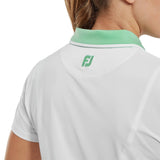 FootJoy Colour Block White/Mint Ladies Polo Shirt - One Golf