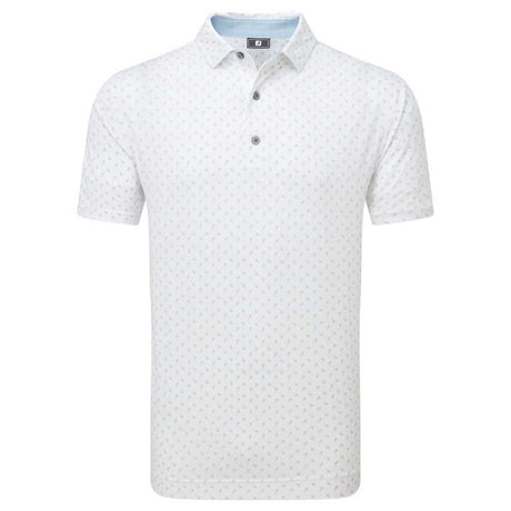 Footjoy EU Flower Bud Foulard White Polo - One Golf