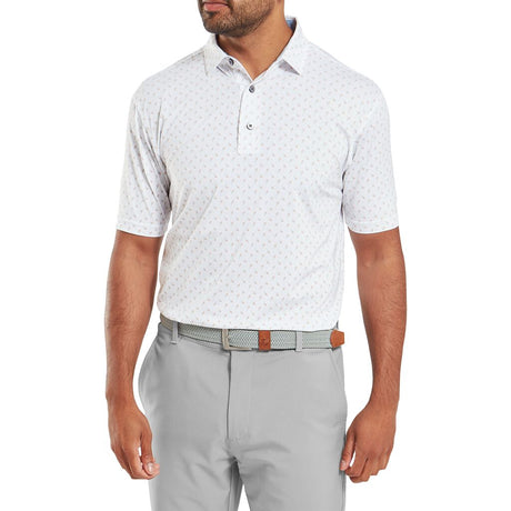 Footjoy EU Flower Bud Foulard White Polo - One Golf
