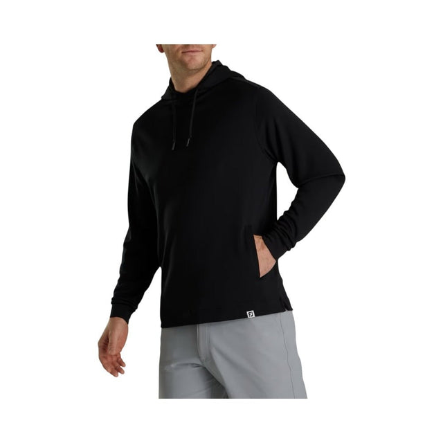 FootJoy EU Lightweight Black Solid Hoodie - One Golf