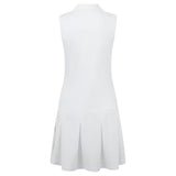 FootJoy EU Pleated White/Peach Women's Dress - One Golf