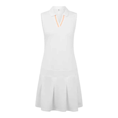 FootJoy EU Pleated White/Peach Women's Dress - One Golf
