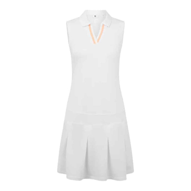 FootJoy EU Pleated White/Peach Women's Dress - One Golf