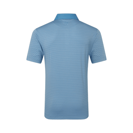 FootJoy EU Star Geo Jacquard Coastal Blue Polo - One Golf