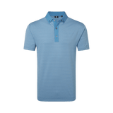 FootJoy EU Star Geo Jacquard Coastal Blue Polo - One Golf