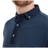 FootJoy EU Star Geo Jacquard Navy Polo - One Golf