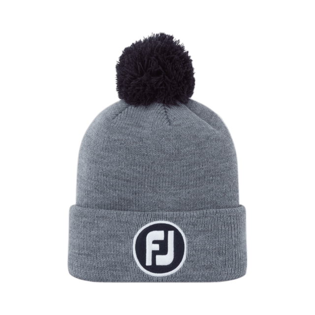 FootJoy Grey Pom Pom Knit Hat - One Golf