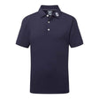 FootJoy Junior Stretch Pique Solid Navy Polo - One Golf