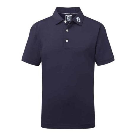 FootJoy Junior Stretch Pique Solid Navy Polo - One Golf