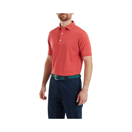 FootJoy Lisle Solid Nantucket Red Shirt - One Golf