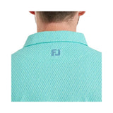 FootJoy Modernist Geo Pique Blue Reef Shirt - One Golf