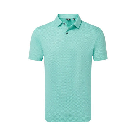 FootJoy Modernist Geo Pique Blue Reef Shirt - One Golf